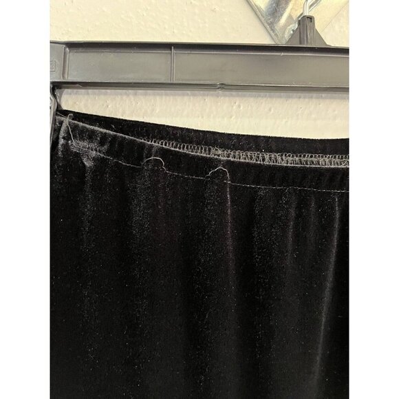 J R Nites By Caliendo Maxi Skirt Women 16 Velvet gothic Black Sequins Sides Slit - Picture 5 of 12